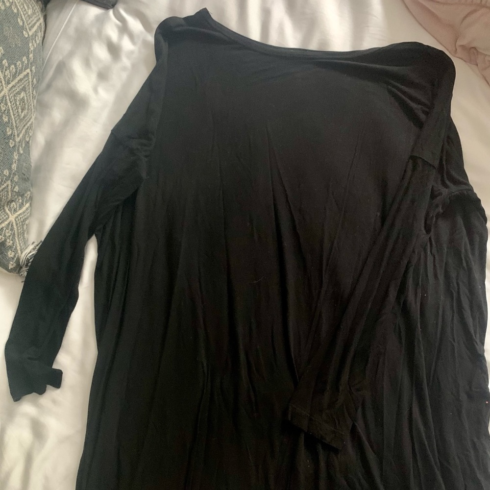 BLACK PIKO DRESS